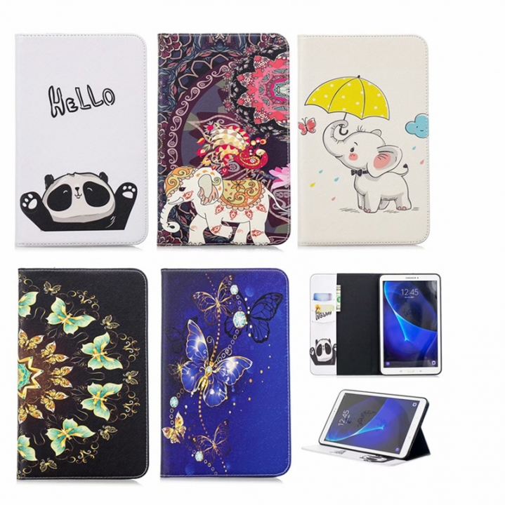 Samsung Galaxy T715,T350, T377,T280,T380/T385 Case, [Card Slots] PU Leather Folio Wallet Stand Cover