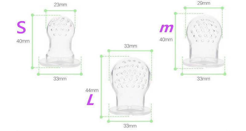 Silicone baby pacifier, fruit and vegetable bite pacifier, baby food supplement, baby products