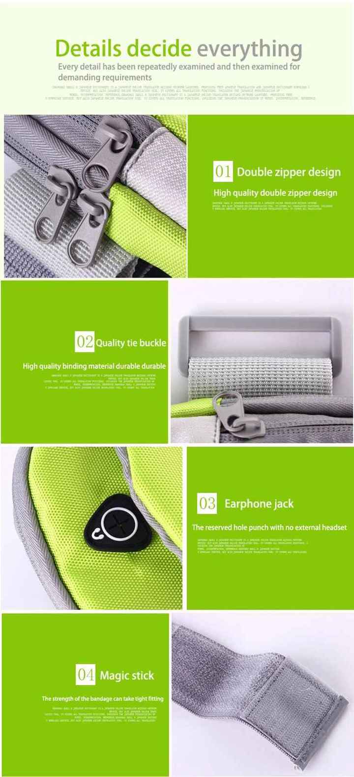 Sports mobile phone arm bag men and women running equipment arm set wrist bag