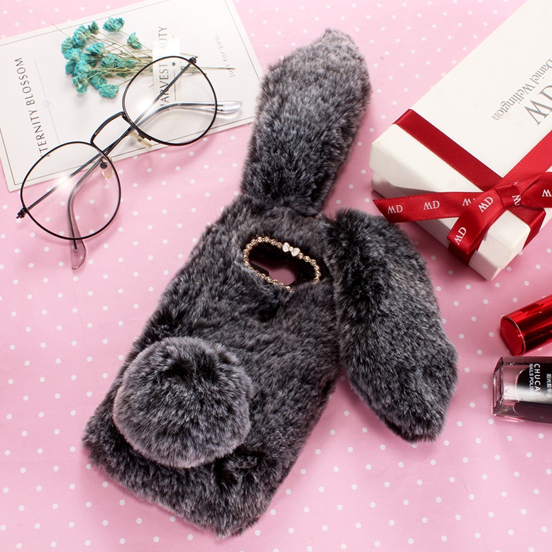 Fluffy rabbit ear For Galaxy A2 Core A260 Case.A3 2027 A320 A520 A720 A5 A6 A7 A8 A9 2018/A530F A6 Plus 2018/A9 Star Lite A750 A9S A8 A9 STAR Pro/A920F A6S A8S Case