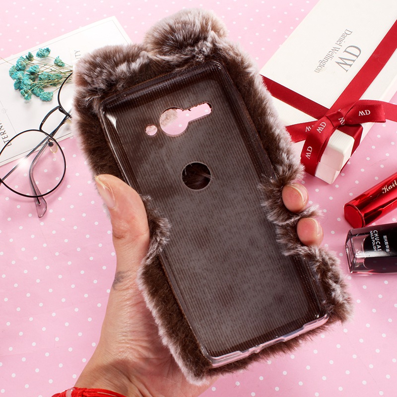 Aiboyue.For Vivo Y5S Vivo Y50 Vivo Y51A Vivo Y51 2020 Vivo Y51S 4G Vivo Y51S Vivo Y52 5G/T1X Vivo Y52S 5G Vivo Y53S Vivo Y55 Vivo Y55S 5G Case.Design Soft Rabbit Fur Hair Plush Case