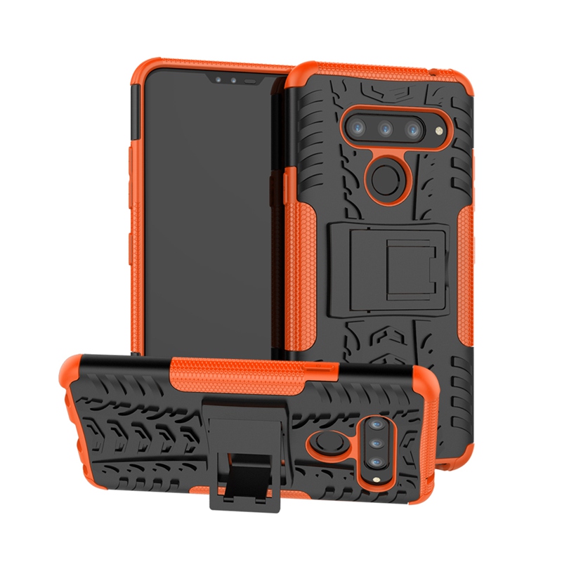 LG V40 Case, 2 in 1 Double-Layer Hybrid Shock Resistant Armor with Kickstand Protective Case