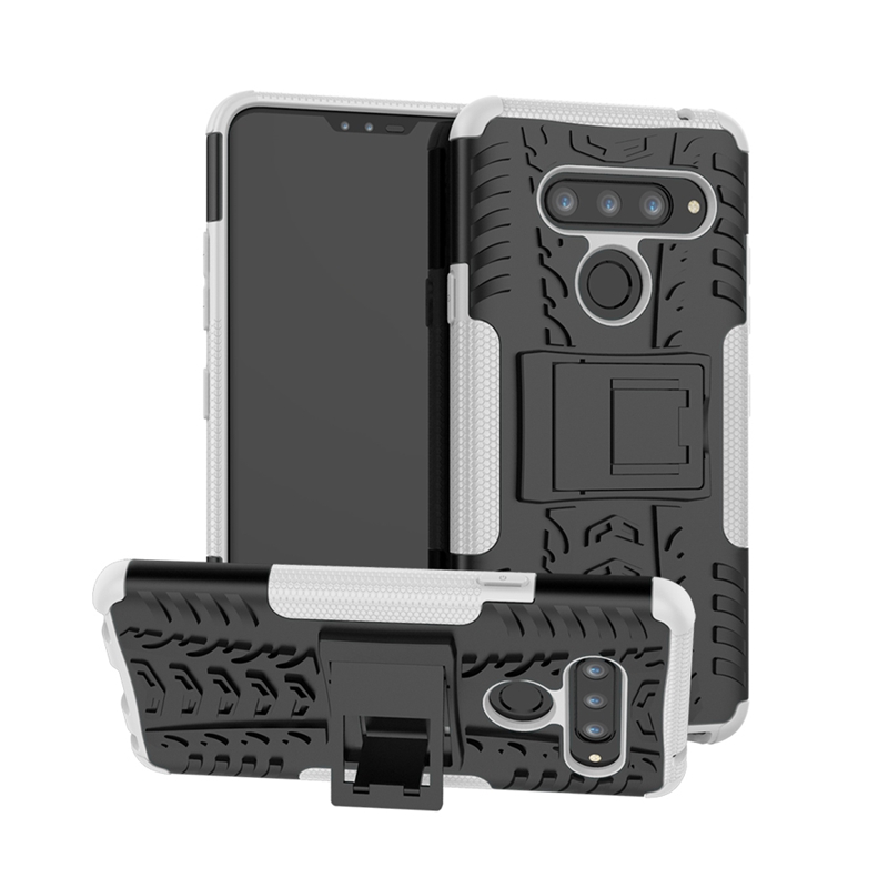 LG V40 Case, 2 in 1 Double-Layer Hybrid Shock Resistant Armor with Kickstand Protective Case
