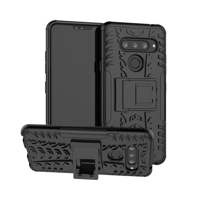 LG V40 Case, 2 in 1 Double-Layer Hybrid Shock Resistant Armor with Kickstand Protective Case