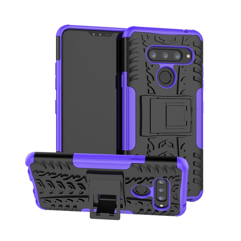 LG V40 Case, 2 in 1 Double-Layer Hybrid Shock Resistant Armor with Kickstand Protective Case