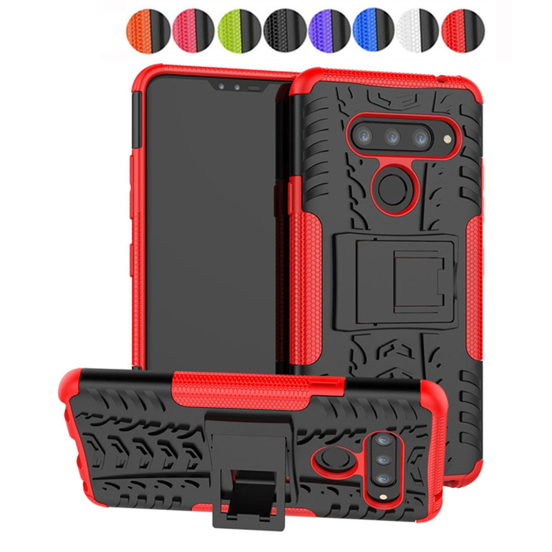 LG V40 Case, 2 in 1 Double-Layer Hybrid Shock Resistant Armor with Kickstand Protective Case