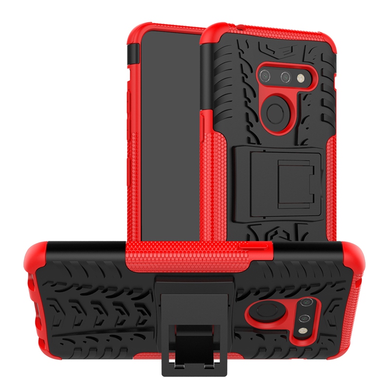 LG G8 Case,Durable Armor Full Body Protective Resilient Shock Absorption Kickstand Design