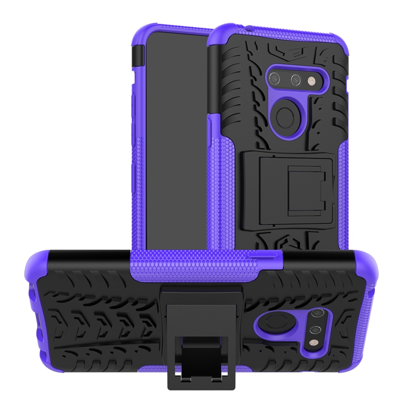 LG G8 Case,Durable Armor Full Body Protective Resilient Shock Absorption Kickstand Design