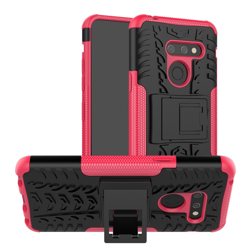LG G8 Case,Durable Armor Full Body Protective Resilient Shock Absorption Kickstand Design