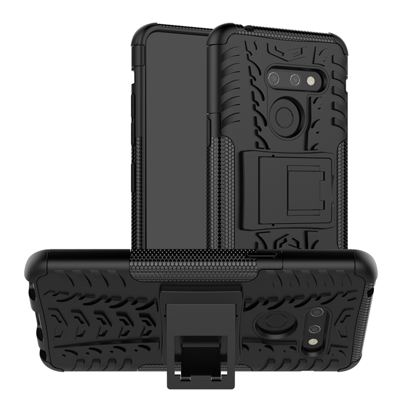 LG G8 Case,Durable Armor Full Body Protective Resilient Shock Absorption Kickstand Design