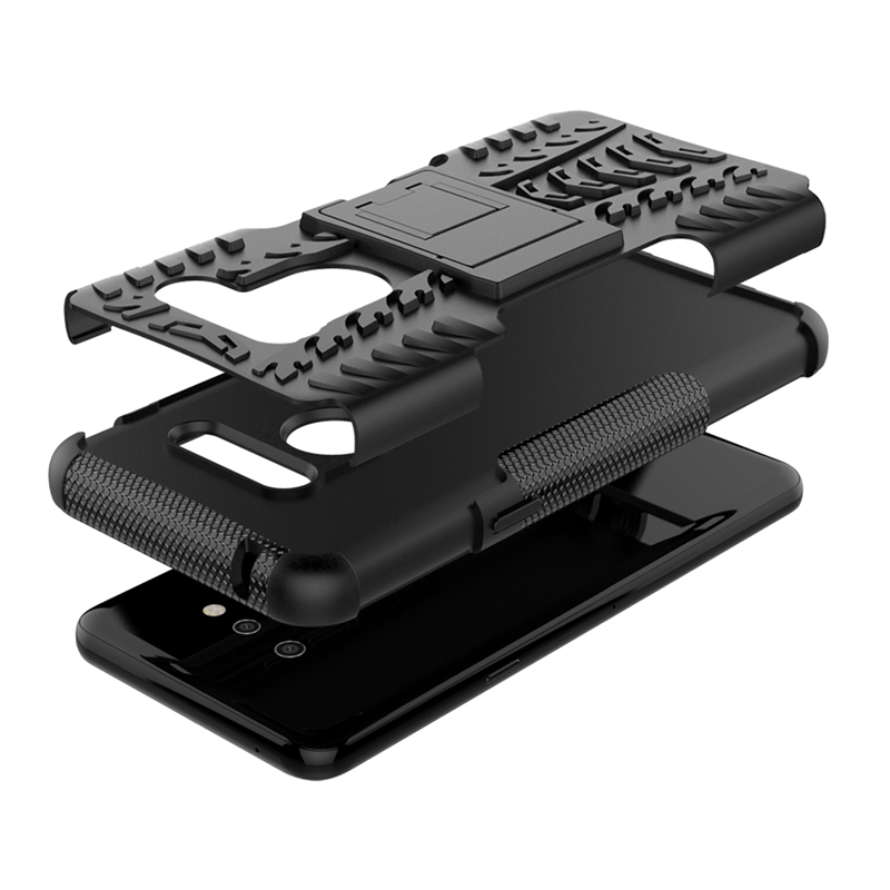 LG G8 Case,Durable Armor Full Body Protective Resilient Shock Absorption Kickstand Design
