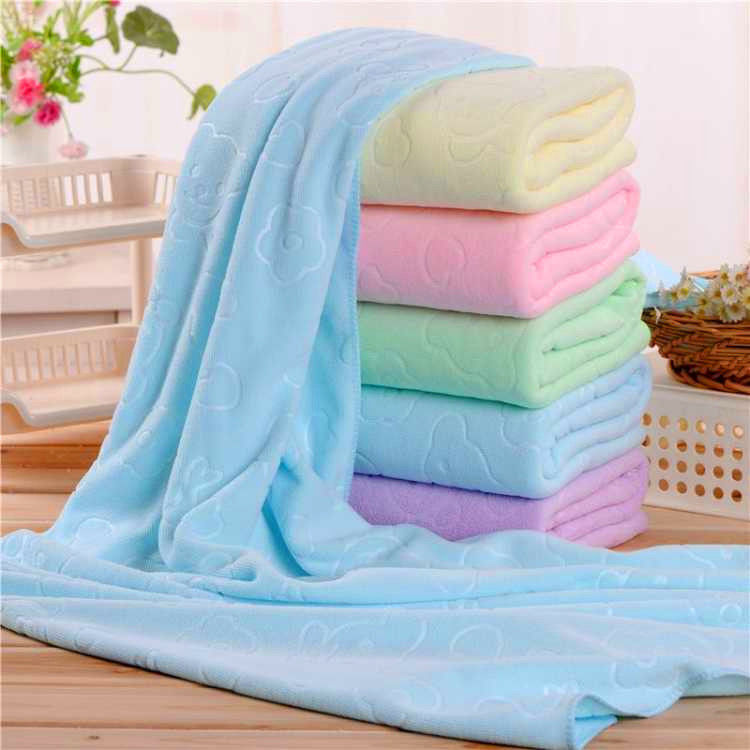 2 Pcs  Fiber Soft Bathing Towels Cheaper set for Men / Women / baby bath towel