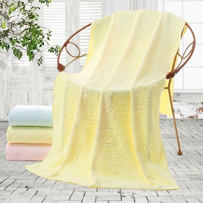 2 Pcs  Fiber Soft Bathing Towels Cheaper set for Men / Women / baby bath towel