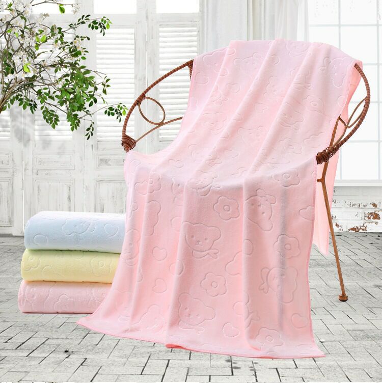 2 Pcs  Fiber Soft Bathing Towels Cheaper set for Men / Women / baby bath towel