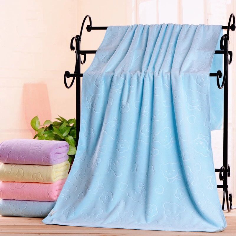 2 Pcs  Fiber Soft Bathing Towels Cheaper set for Men / Women / baby bath towel