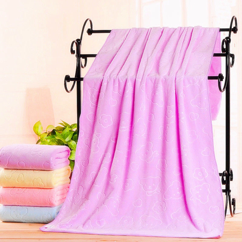 2 Pcs  Fiber Soft Bathing Towels Cheaper set for Men / Women / baby bath towel
