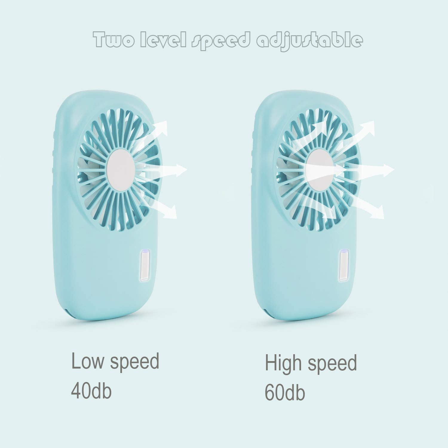 Handheld Fan Mini Fan Powerful Small Personal Portable Fan Speed Adjustable USB Fan