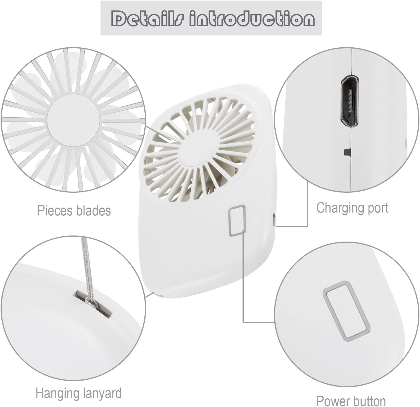 Handheld Fan Mini Fan Powerful Small Personal Portable Fan Speed Adjustable USB Fan