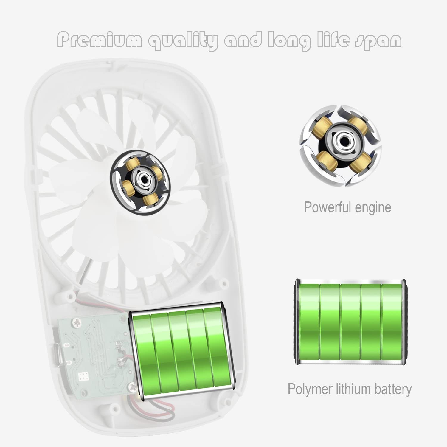 Handheld Fan Mini Fan Powerful Small Personal Portable Fan Speed Adjustable USB Fan