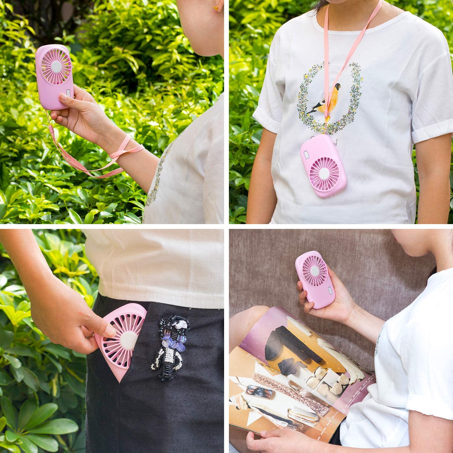 Handheld Fan Mini Fan Powerful Small Personal Portable Fan Speed Adjustable USB Fan