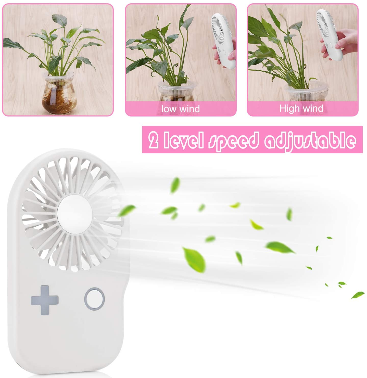 Portable Fan Mini Handheld Fan Powerful Speed Adjustable Pocket Personal USB Fan