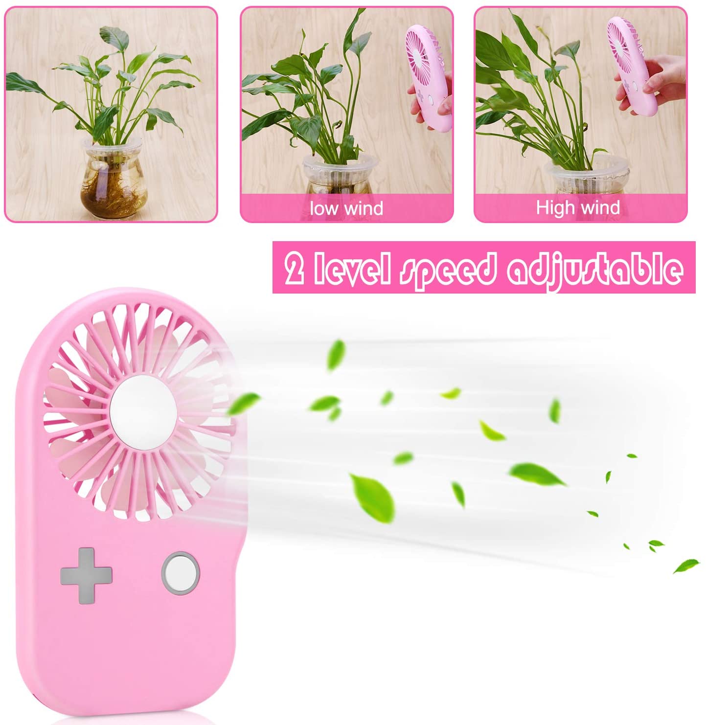 Portable Fan Mini Handheld Fan Powerful Speed Adjustable Pocket Personal USB Fan