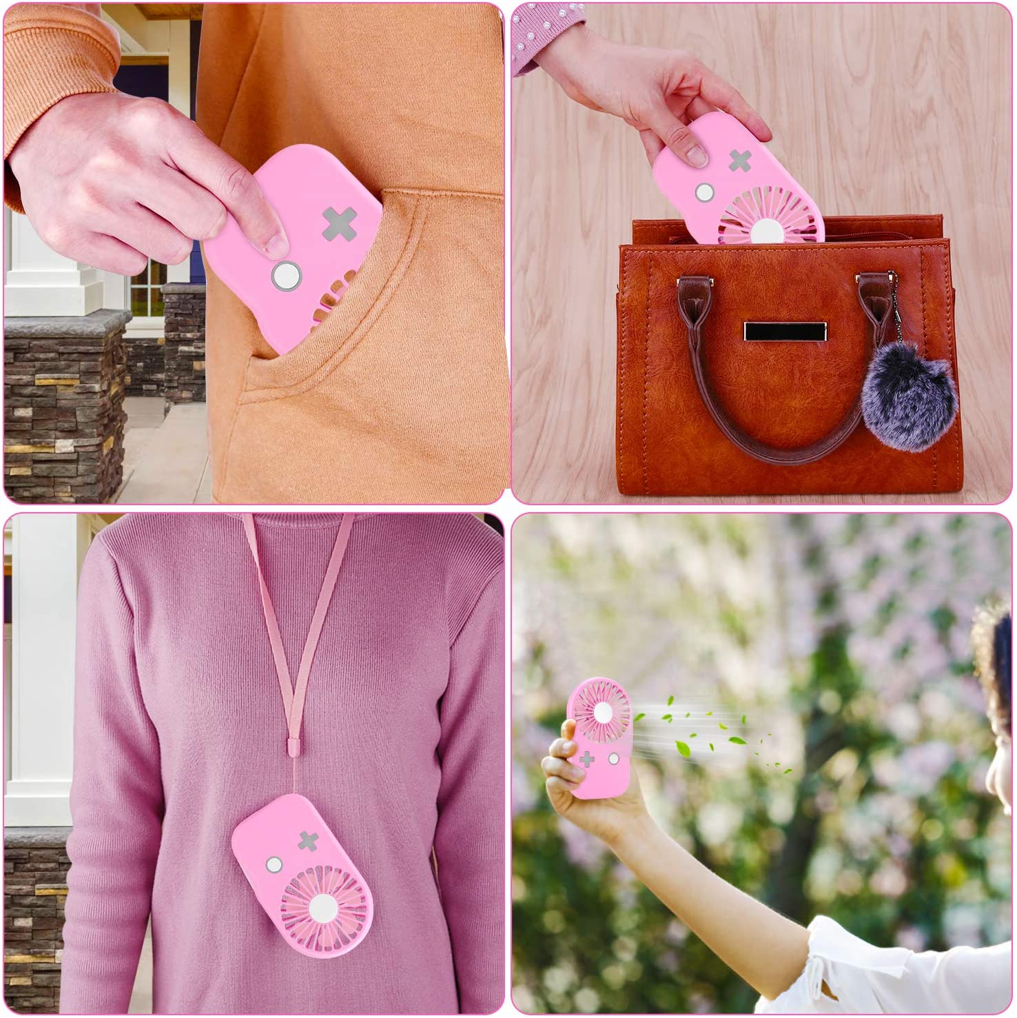 Portable Fan Mini Handheld Fan Powerful Speed Adjustable Pocket Personal USB Fan