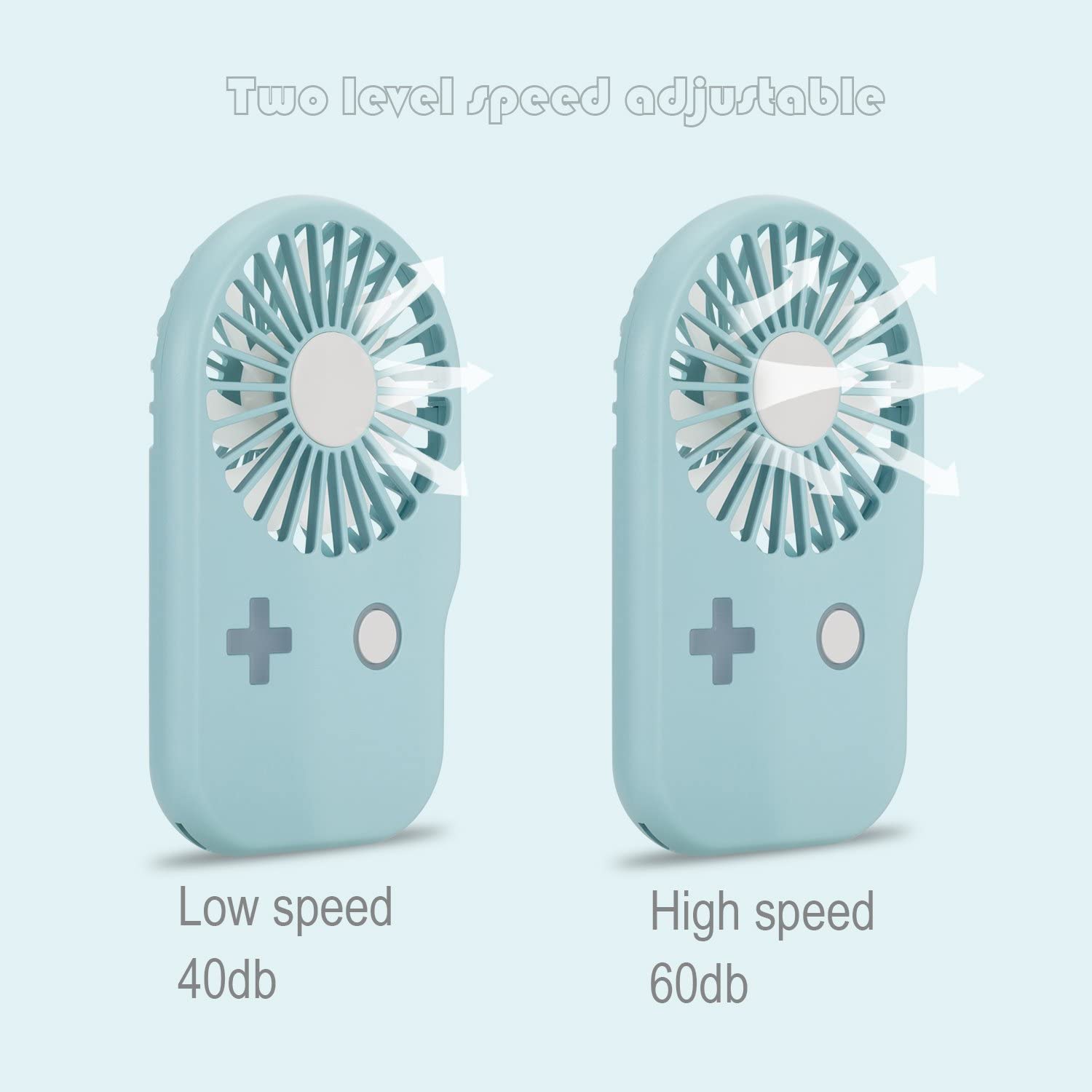 Portable Fan Mini Handheld Fan Powerful Speed Adjustable Pocket Personal USB Fan