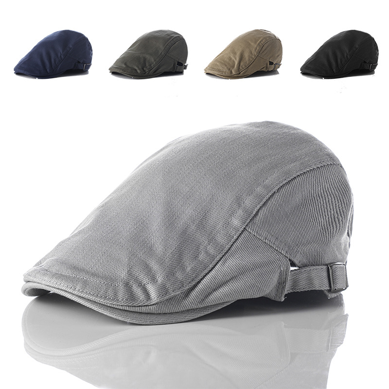 2020 Solid Color British Style Men's Cap Ladies Painter Beret