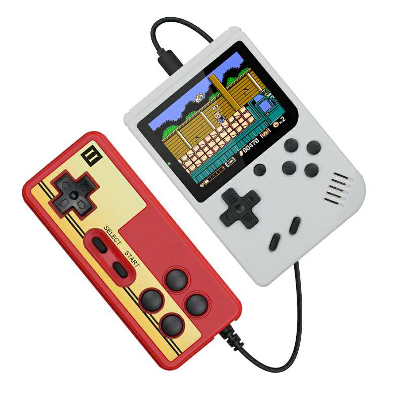 Handheld Game Console 8-Bit 3.0 Inch Color LCD Kids Color Game Player Built-in 400 games