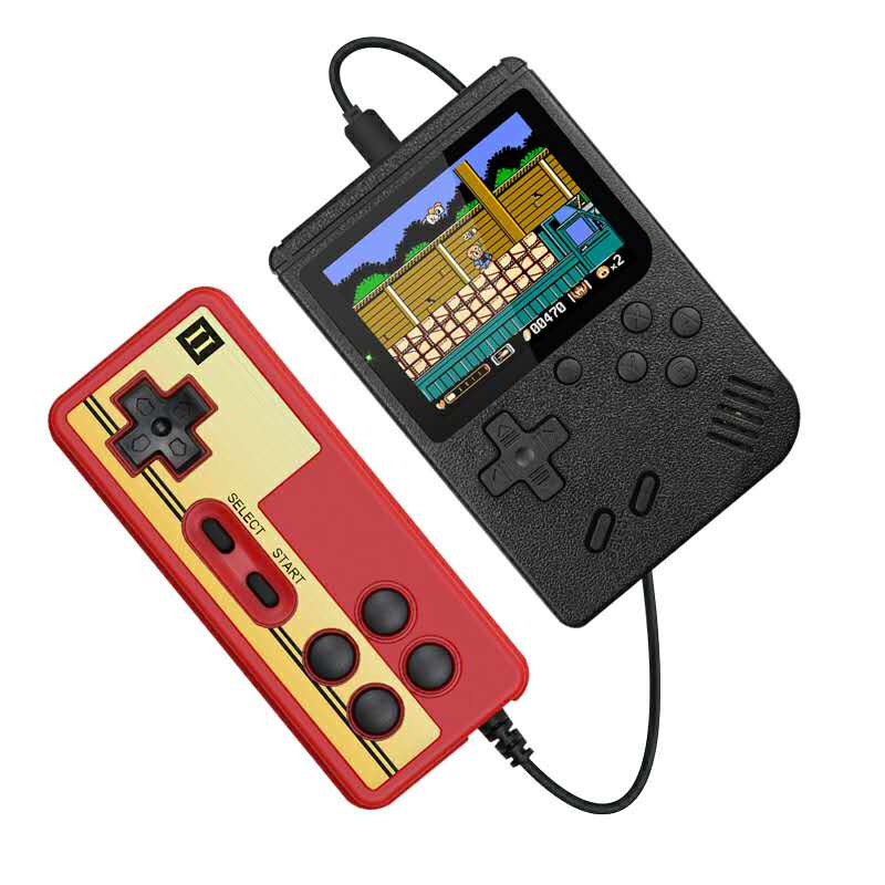 Handheld Game Console 8-Bit 3.0 Inch Color LCD Kids Color Game Player Built-in 400 games