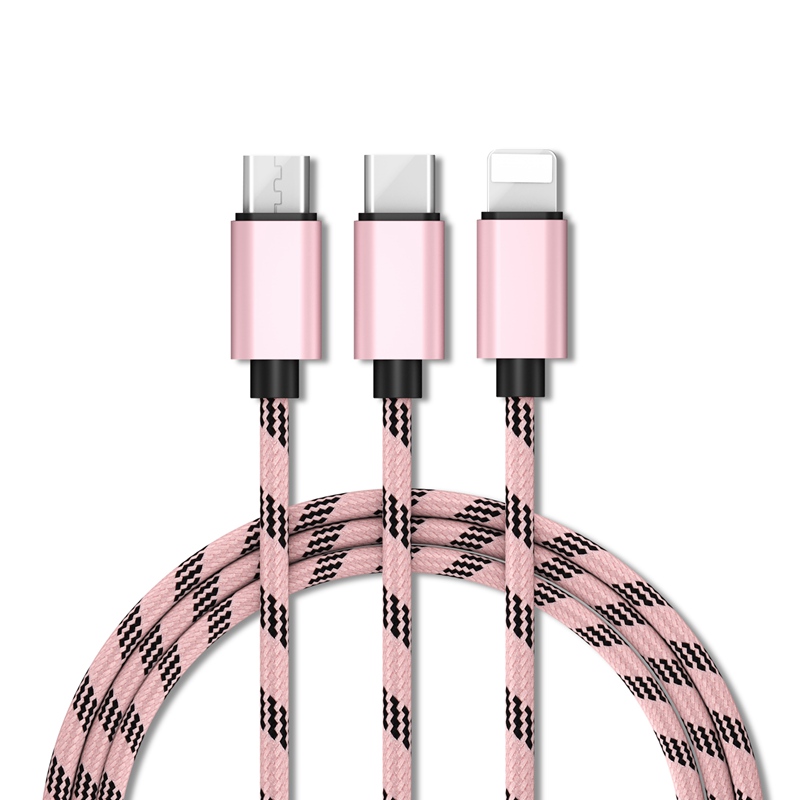 Nylon Braided Cable (1.25 meter) with Micro USB / Type C for Cell Phones Tablets