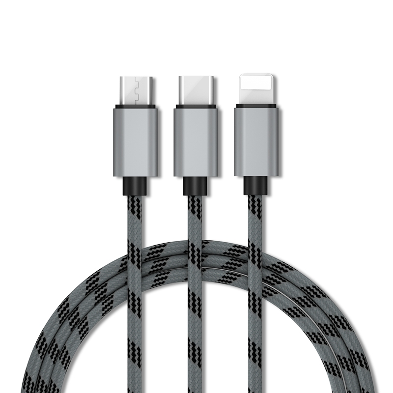 Nylon Braided Cable (1.25 meter) with Micro USB / Type C for Cell Phones Tablets