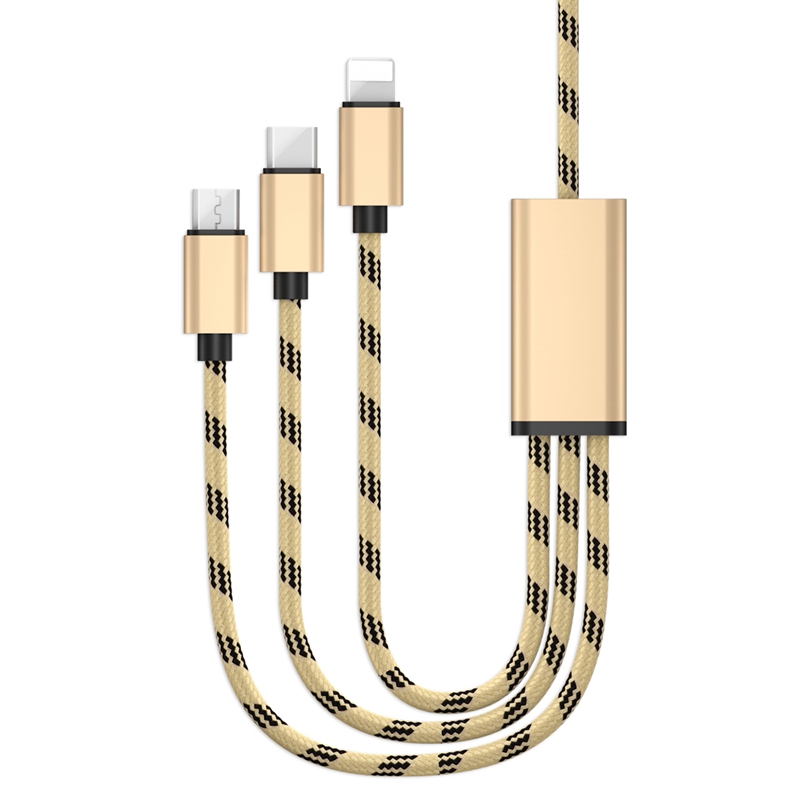 Nylon Braided Cable (1.25 meter) with Micro USB / Type C for Cell Phones Tablets