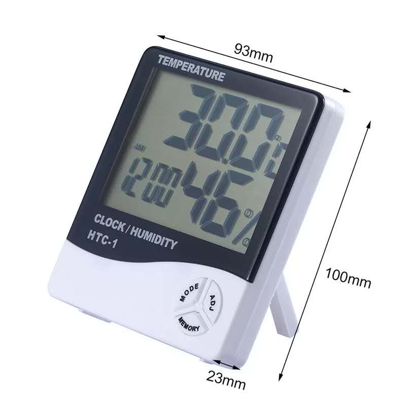 HTC-1Home Indoor Outdoor hygrometer thermometer Weather Station with Clock