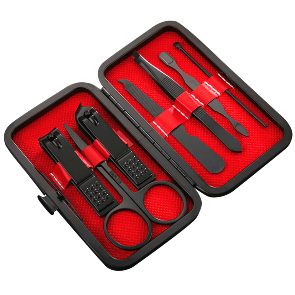 7pcs/set New Portable Manicure Nail Clippers Pedicure Set Kit Stainless Steel Nail Cutter Tool Set