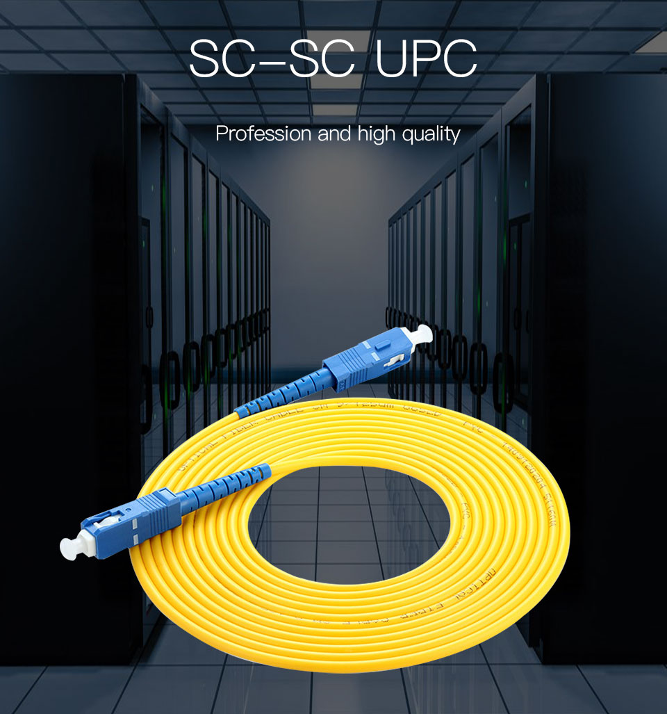 SC UPC TO SC UPC Fiber Patch Cable SX 2mm FTTH Fiber Patch Cables SM Optical Jumper Pigtail