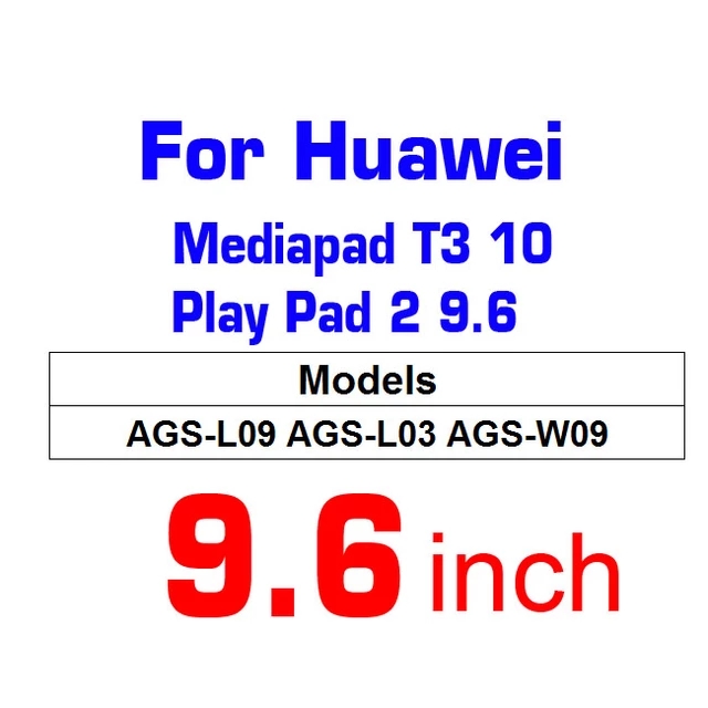 Screen Protector Glass For Huawei MediaPad T5 10 T3 10 Honor Play Pad 2 9.6 8 For T1 10.1 8 7 C5 8