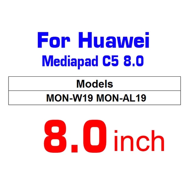 Screen Protector Glass For Huawei MediaPad T5 10 T3 10 Honor Play Pad 2 9.6 8 For T1 10.1 8 7 C5 8