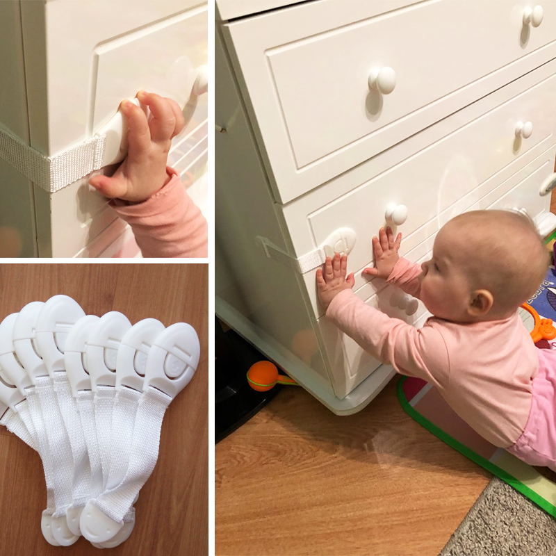 10 PCS / safety lock baby child safety care plastic lock protection drawer door cabinet cupboard