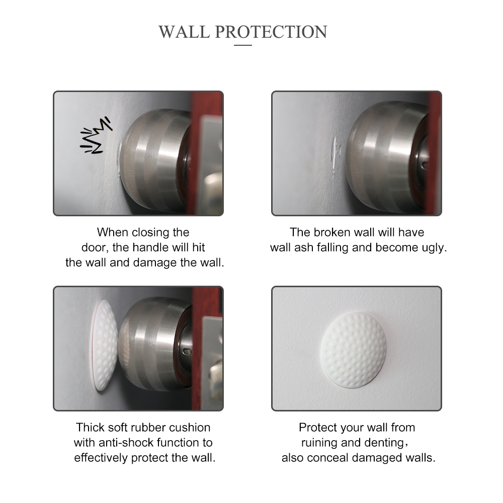 Wall Thickening Mute Door Fenders Rubber Fender Handle Door Lock Protective Pad Wall Sticker