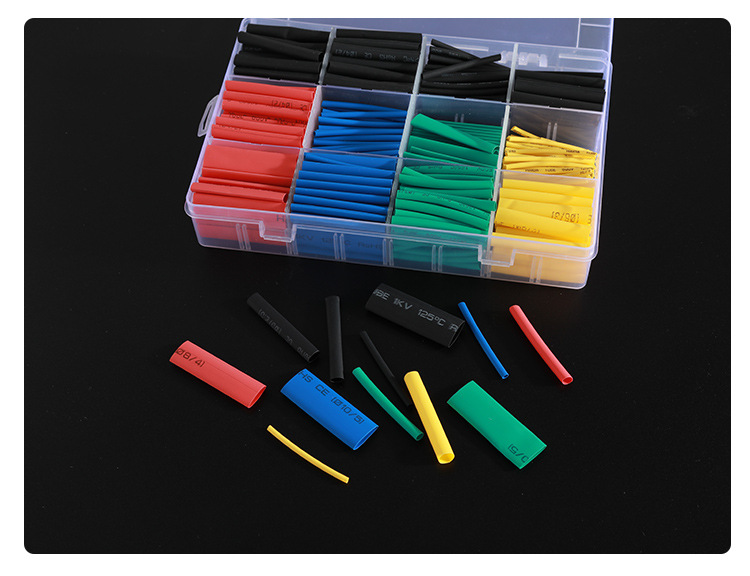 530 PCS Polyolefin Shrinking Assorted Heat Shrink Tube Wire Cable Insulated Sleeving Tubing Set
