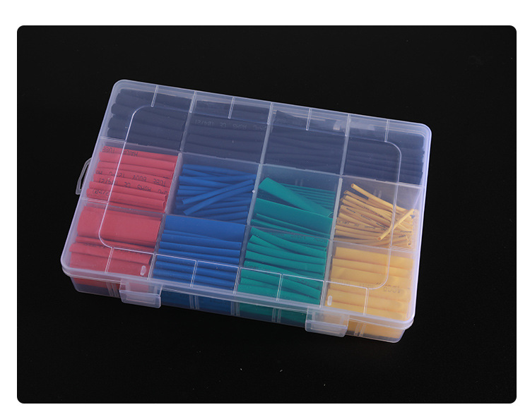 530 PCS Polyolefin Shrinking Assorted Heat Shrink Tube Wire Cable Insulated Sleeving Tubing Set