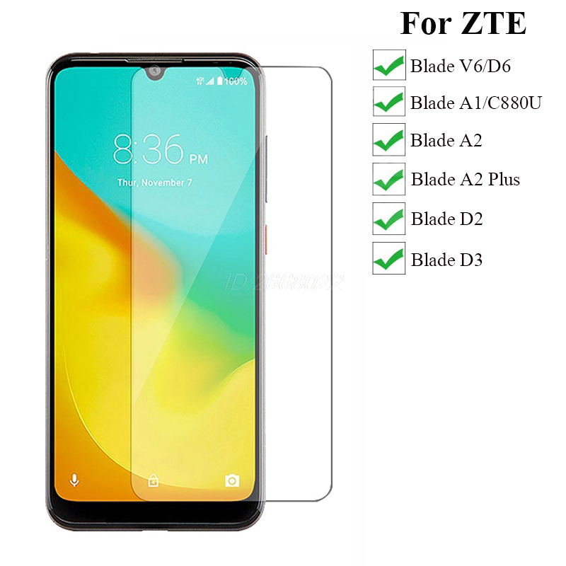 9H Screen Protectors Glass For ZTE Blade V6/D6/Blade A1/C880U/Blade A2 A2 Plus/Blade D2/Blade D3