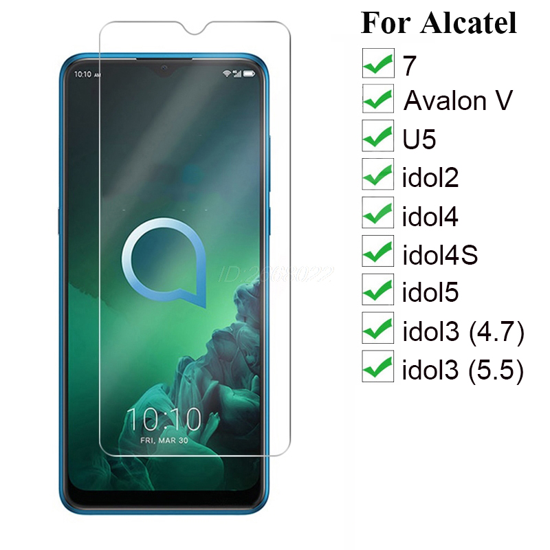 9H Screen Protectors Glass For Alcatel 7/Avalon V U5/idol2/idol4/idol4S/idol5/idol3 4.4" 5.5"