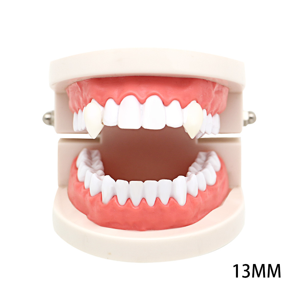 2 pairs Dentures Zombie Ghost Devil Werewolf Teeth Prop Costume Party Vampire Teeth Kid Toy