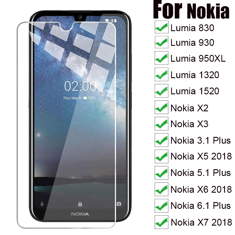 9H Screen Protectors Glass For Nokia 830 930 950XL13201520 X2  X3 3.1 5.1 6.1 Plus/x5 x6 X7 2018