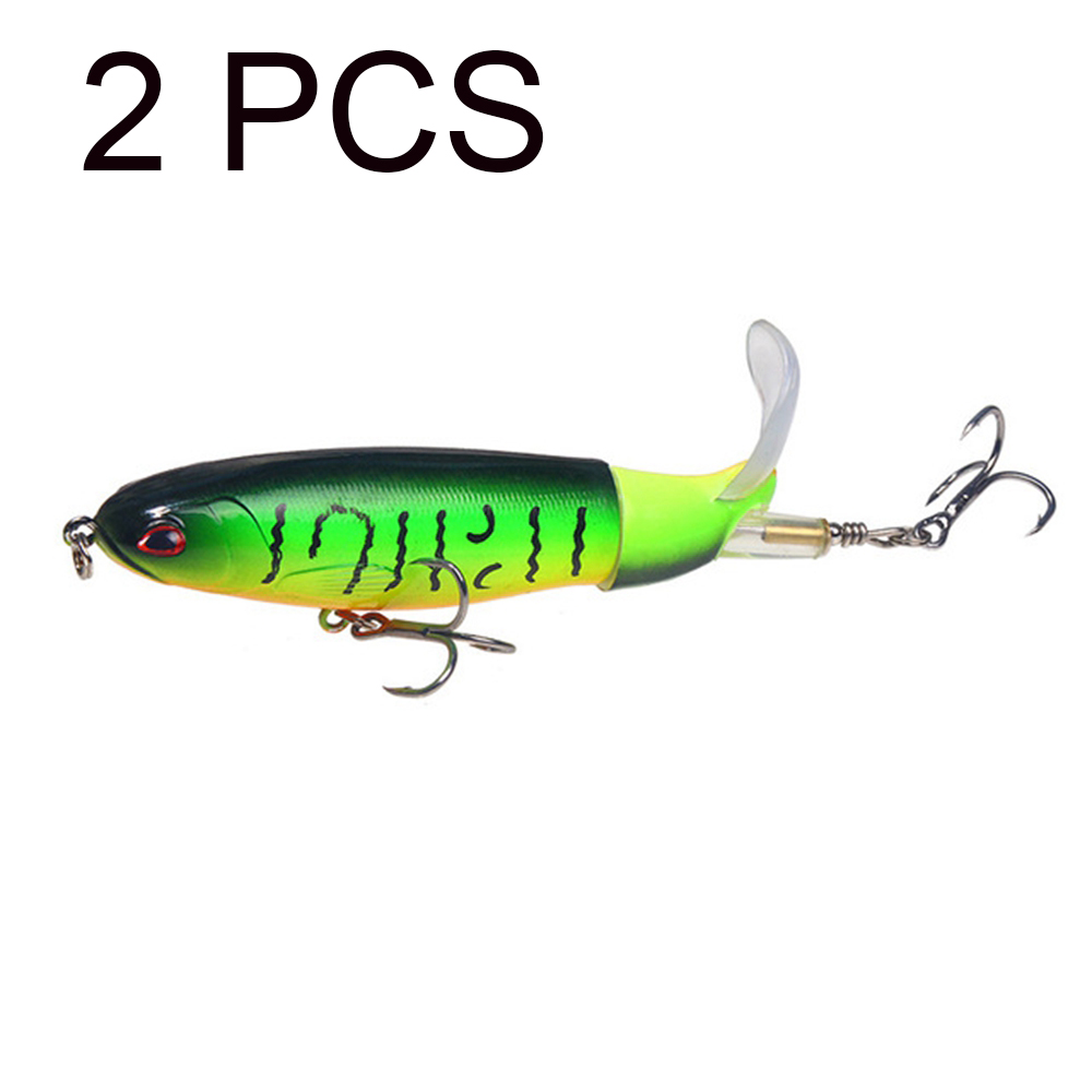 2PCS Explosive Luya Bait Propeller Tractor Fishing Bait 15g 11cm Floating Pencil Wave Climbing Water