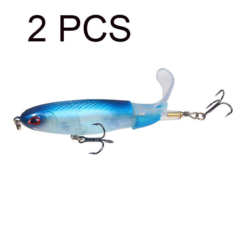 2PCS Explosive Luya Bait Propeller Tractor Fishing Bait 15g 11cm Floating Pencil Wave Climbing Water