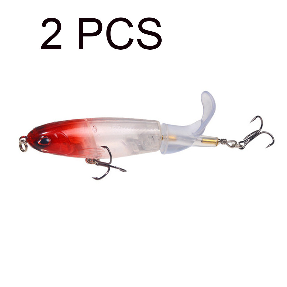 2PCS Explosive Luya Bait Propeller Tractor Fishing Bait 15g 11cm Floating Pencil Wave Climbing Water